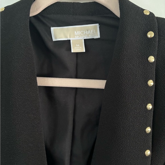 Michael Kors Blazer Size Medium Black with gold studs - Picture 2 of 4